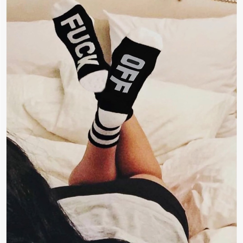 FCK OFF SOCKS,NIP - Picture 3 of 5